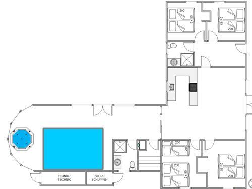 Sommerhus - 10 personer -  - Nordsø Ferievej - Klegod - 6950 - Ringkøbing