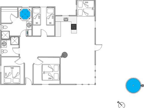 Sommerhus - 8 personer -  - Blomstervangen - Jegum - 6840 - Oksbøl