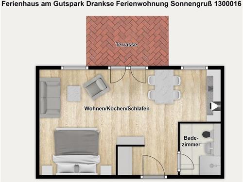 Holiday Home/Apartment - 2 persons -  - Zur Krepitzer Heide - 18556 - Dranske